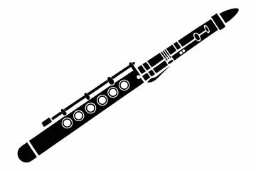flute line art silhouette vector illustration
