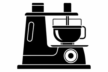 Fototapeta premium food processor line art silhouette vector illustration