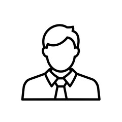 Obraz premium Icon of a businessman with a tie Representing professionalism leadership and corporate positions Suitable for business presentations and company websites