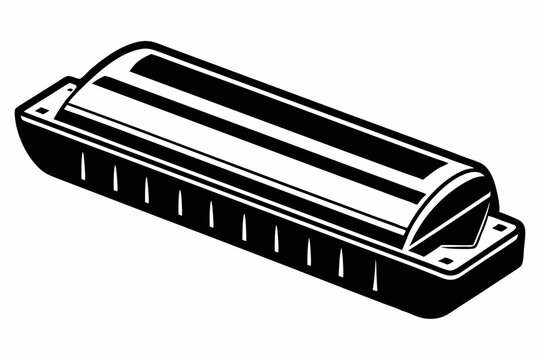 black and white harmonica musical instrument clip art preview