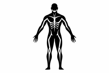 human body line art silhouette vector illustration
