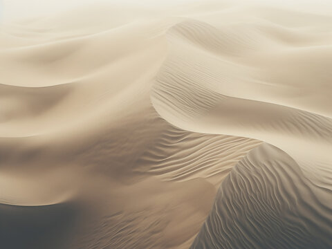 Wind patterns move sand creating constant shifts in designs naturally forming artistic shapes