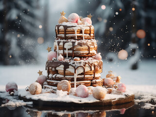 Winter celebration games bring fun as treats are shared spreading sweet joy