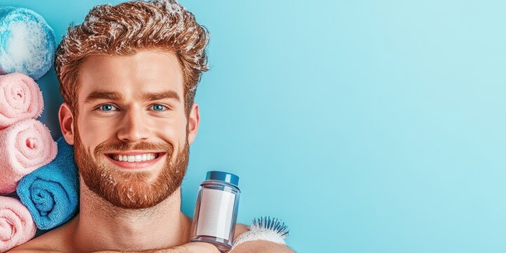 Man beard grooming banner
