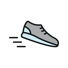 Running shoe icon represents physical fitness and an active lifestyle, perfect for World Health Day promotions, wellness campaigns, sports branding, and exercise-related visuals.