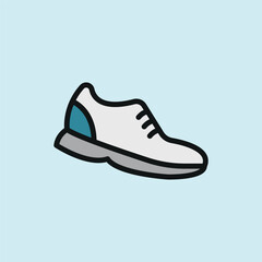Running shoe icon represents physical fitness and an active lifestyle, perfect for World Health Day promotions, wellness campaigns, sports branding, and exercise-related visuals.