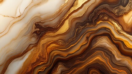 Rustic Motion Contemporary Abstract Expression in Earthy Tones Color Composition