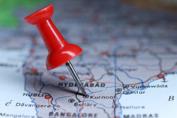 Kurnool, India pin on map
