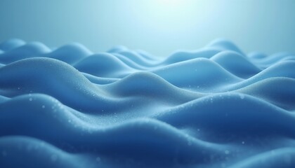 Obraz premium Stylized abstract ocean waves in blue tones