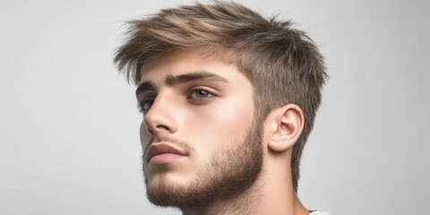 Obraz premium Man haircut grooming banner
