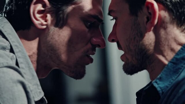 A dramatic close-up of a couple's heated argument intensifying, with raw emotions of anger and hurt visible on their faces.