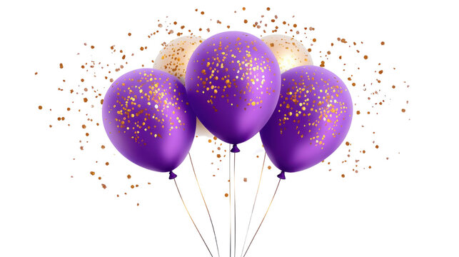 colorful balloons isolated on white background