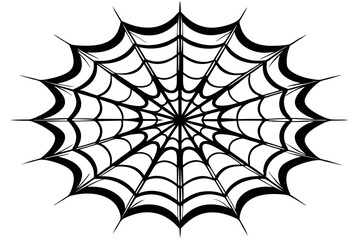 ntricate web spun by a spider line art silhouette vector illustration