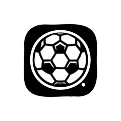 Obraz premium Soccer ball icon with hexagon pattern