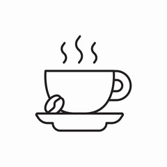 Coffee cup hot drink icon vector sign