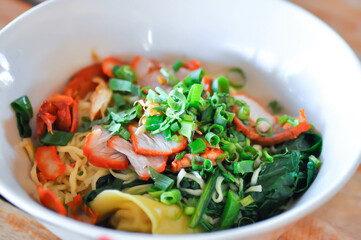 noodles or pork noodles or noodles without soup