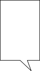 White speech bubble in flat design, chatting box, message box icon. Balloon doodle style of thinking sign symbol. Speech bubble isolated on background.