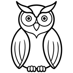 One-Line Owl Vector Design