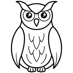 One-Line Owl Vector Design