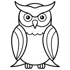 One-Line Owl Vector Design