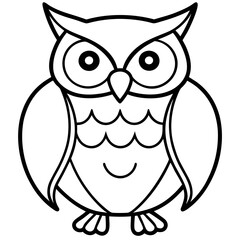 One-Line Owl Vector Design