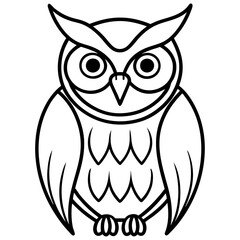 One-Line Owl Vector Design