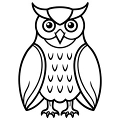 One-Line Owl Vector Design