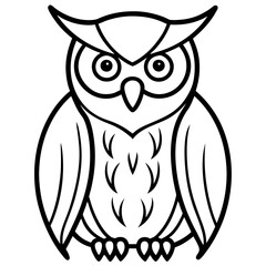 One-Line Owl Vector Design