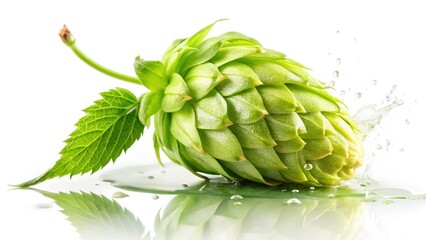 Fresh Hop Beer Buddy: Flat Lay Product Photo with Splash Effect