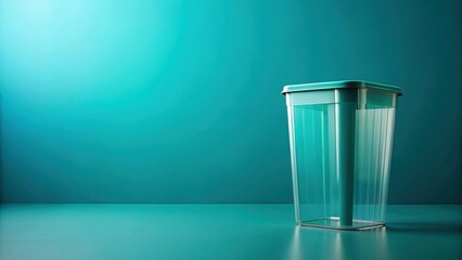 Fresh Splash Bin Clear Flat Lay Product Photography with Copy Space