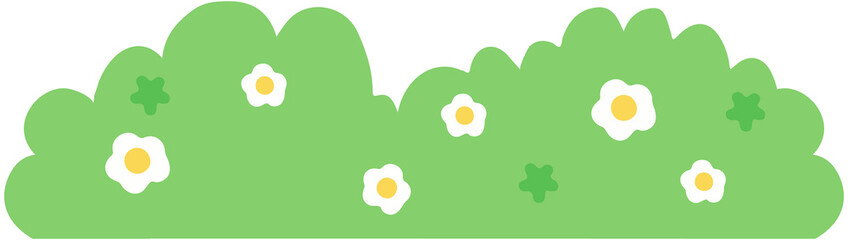 Grass with Blooming Flowers
