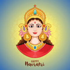 Happy navratri indian religious festival celebration card background
