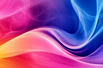 Fototapeta premium Abstract pink and blue flowing waves with gradient tones. AI generative