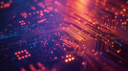 Fototapeta premium Futuristic Circuit Design Artwork Symbolizing Innovation and Tech Progress