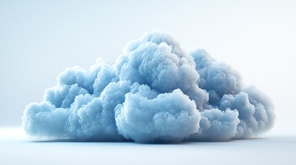A large, fluffy cloud of blue color