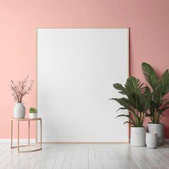 frame mockup, living room wall poster mockup, interior mockup with house background, interior design, 3D render
