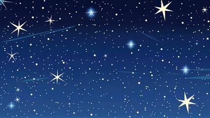 Infinite Stars: Minimalist Depiction of a Sparkling Night Sky