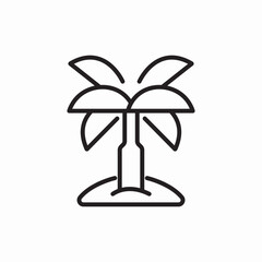 Palm tree tropical icon vector sign