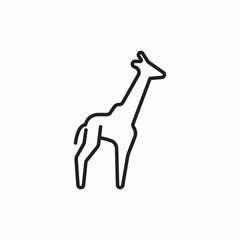 Giraffe wild animal icon vector sign
