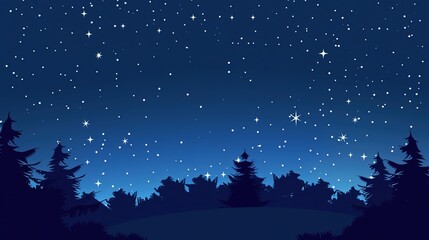 Fototapeta premium Infinite Stars: Minimalist Depiction of a Sparkling Night Sky