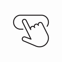 Touch screen click icon vector sign