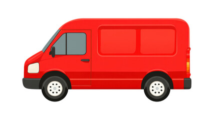 red truck isolated on white background 