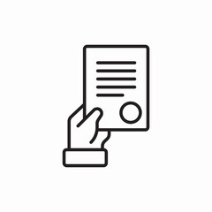 Contract document signature icon vector sign