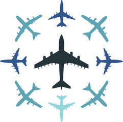 Fototapeta premium airplane vector illustration
