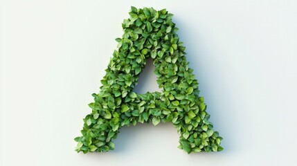 A is a letter made of green plants