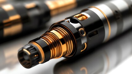 Close-up of a modern vape device.