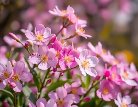 The flowering pink blossoms backgrounds