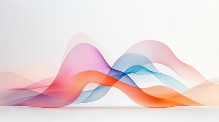 Dynamic color waves flowing abstract art minimalistic design digital environment creative concept