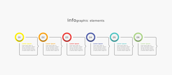 Business infographic template colorful background design