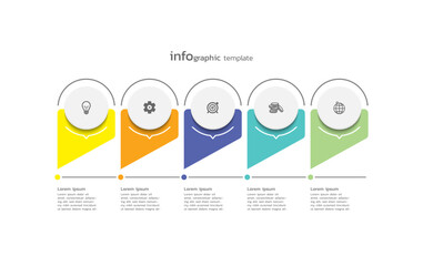 Business infographic template colorful background design